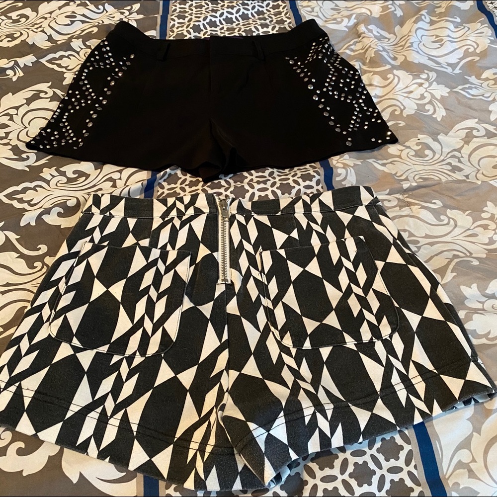 Black Bedazzled Shorts